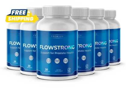 FlowStrong 6-bottle supply — recommended 180-day course for optimal prostate support results